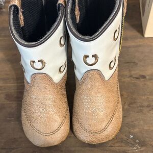 Children's Tan and White Western Boots